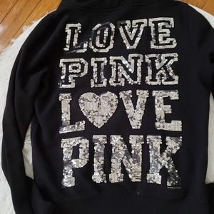 Victoria’s Secret Love Pink Blinged Out Hoodie -M